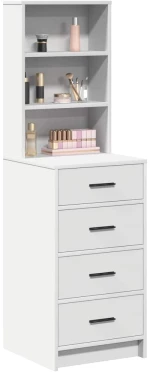 vidaXL Highboard με συρτάρι Λευκό 40 x 41 x 135 εκ. Επεξεργασμένο ξύλο