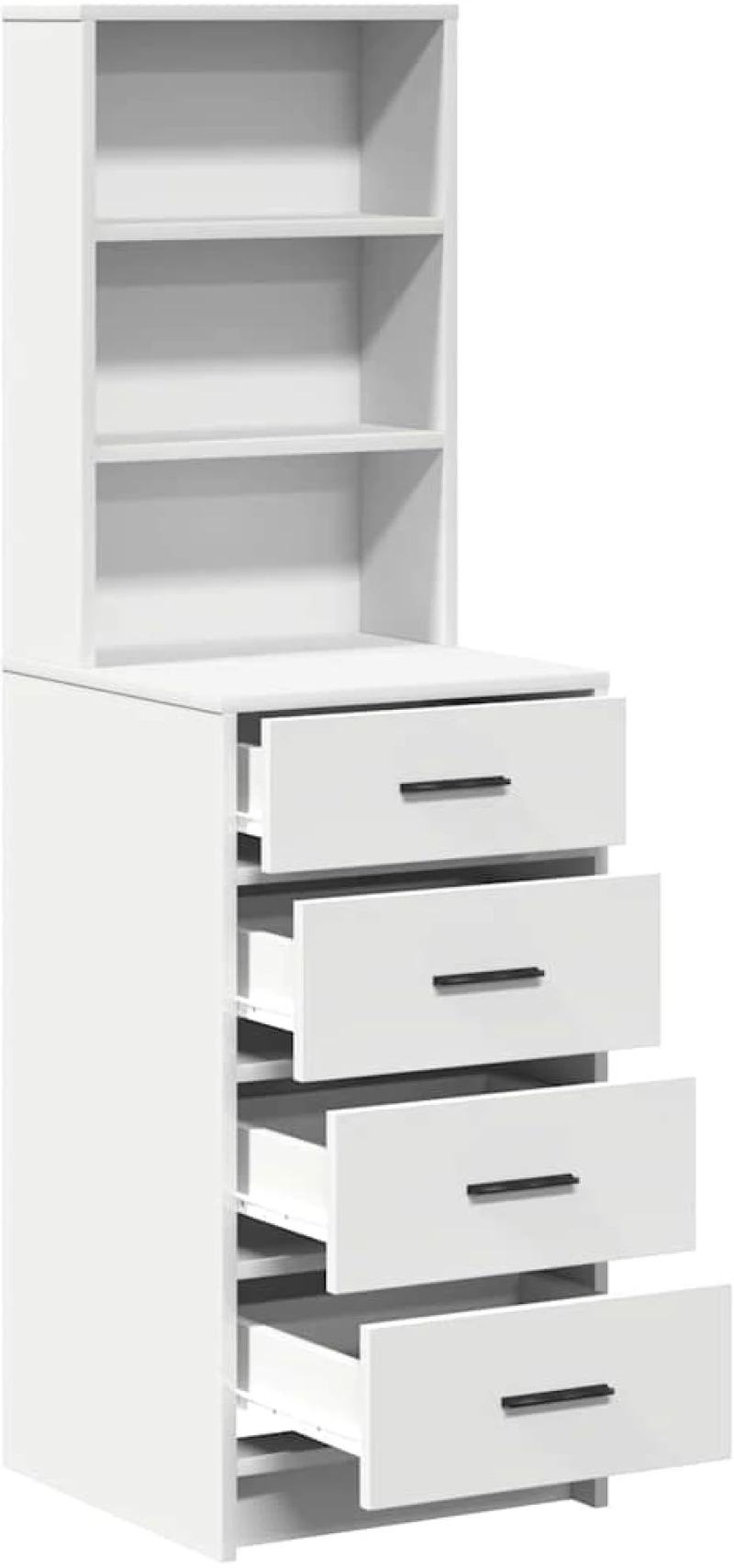 vidaXL Highboard με συρτάρι Λευκό 40 x 41 x 135 εκ. Επεξεργασμένο ξύλο