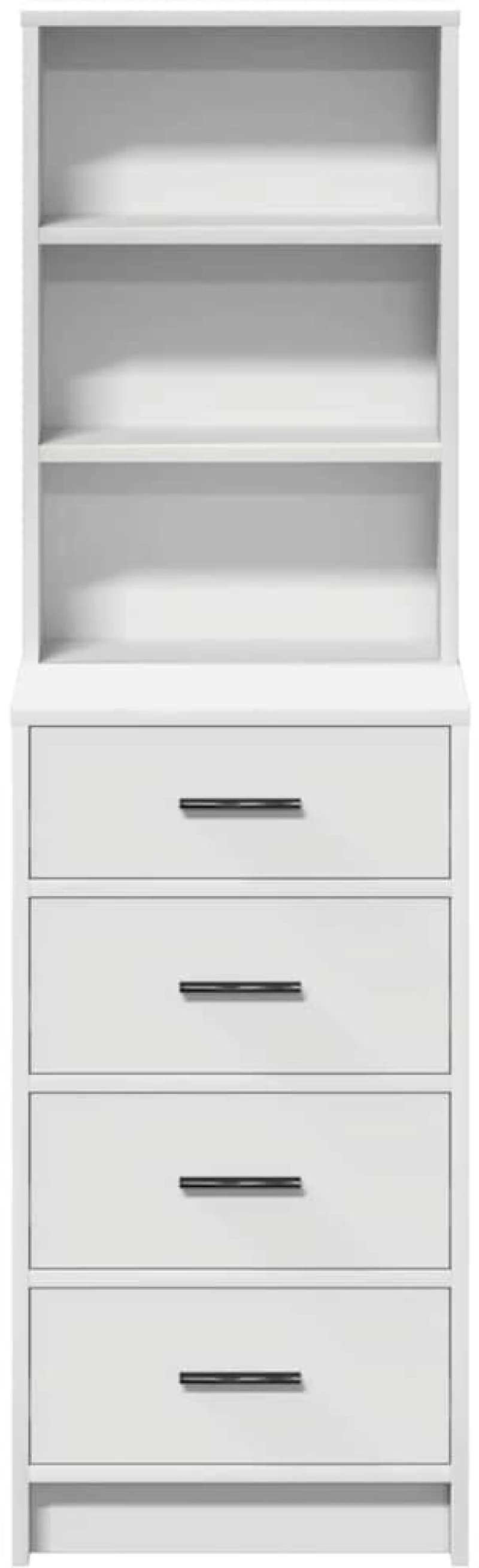 vidaXL Highboard με συρτάρι Λευκό 40 x 41 x 135 εκ. Επεξεργασμένο ξύλο