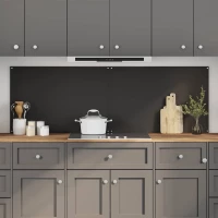vidaXL Πλάτη κουζίνας 2 pcs Μαύρο 90 x 60 cm σκληρυμένο γυαλί