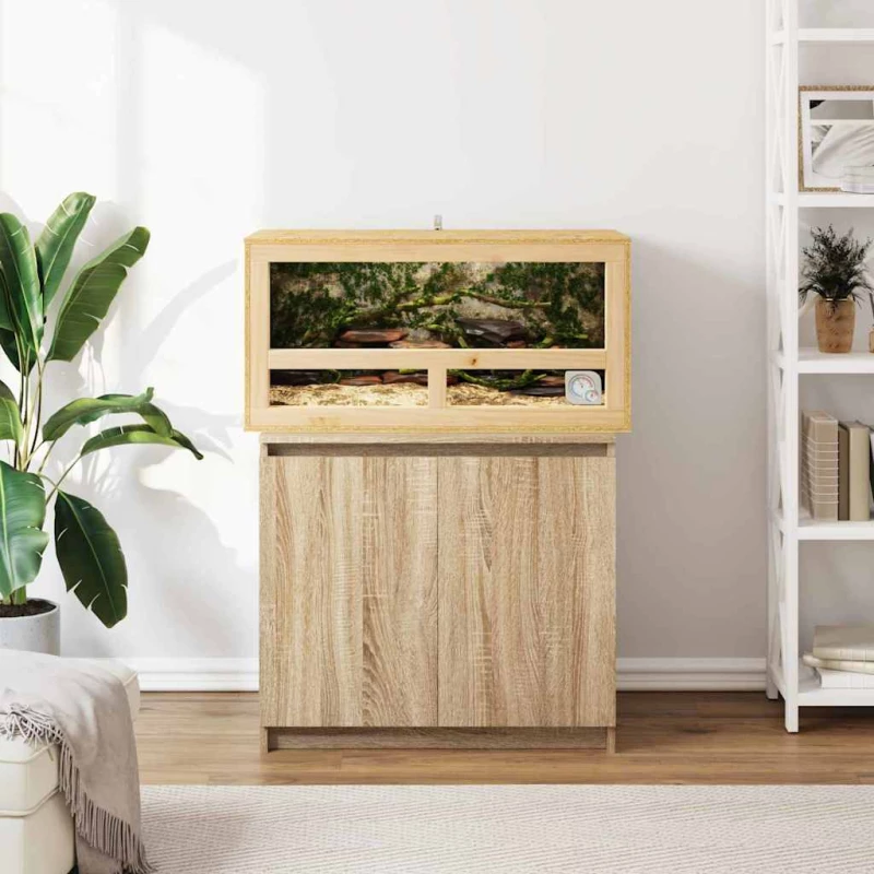 vidaXL Terrarium Καφέ 80 x 40 x 40 cm OSB