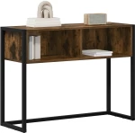 vidaXL End Table Καπνιστό Δρύς 100 x 36 x 75 εκ. Επεξεργασμένο ξύλο