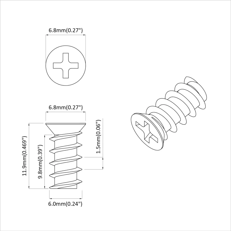 vidaXL Βίδα 12 pcs Ασημί M6 x 12 mm Σίδερο