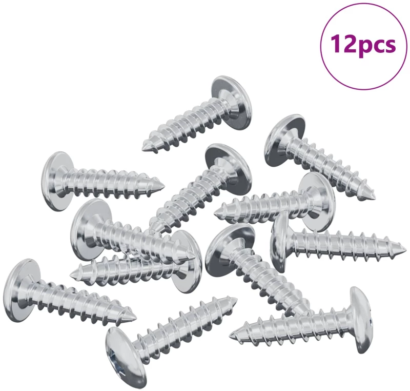 vidaXL Βίδα 12 pcs Ασημί M4 x 16 χιλ Ατσάλι