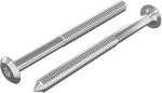 vidaXL Βίδες επίπλων 2 pcs Ασημί M6 x 70 χιλ. Ατσάλι