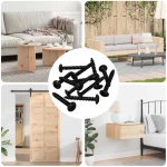 vidaXL Καρφί Χτυπήματος 12 pcs Μαύρο M4 x 28 mm Ατσάλι