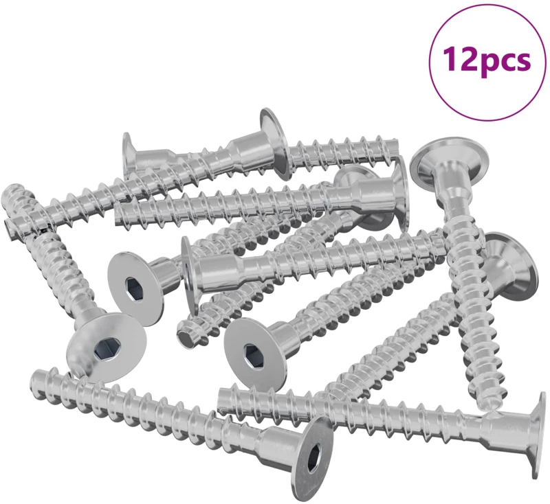 vidaXL Βίδα 12 pcs Επικαλυμμένο με ψευδάργυρο 5 x 40 mm Σίδερο