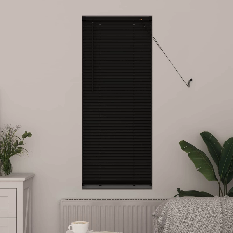vidaXL Βενετσιάνικη Σκίαση Μαύρο 150 x 40 εκ PVC