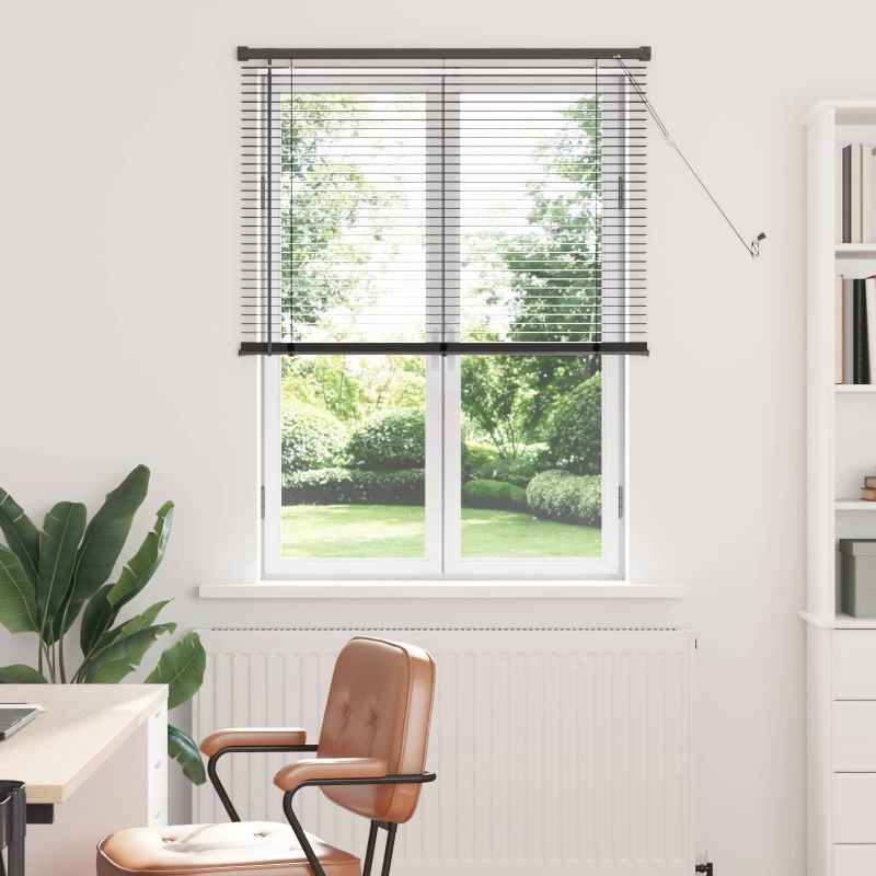 vidaXL Βενετσιάνικη Σκίαση Ασημί Γκρι 150 x 90 cm PVC