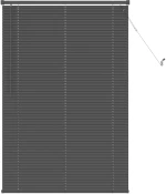 vidaXL Βενετσιάνικη Σκίαση Ασημί Γκρι 150 x 90 cm PVC