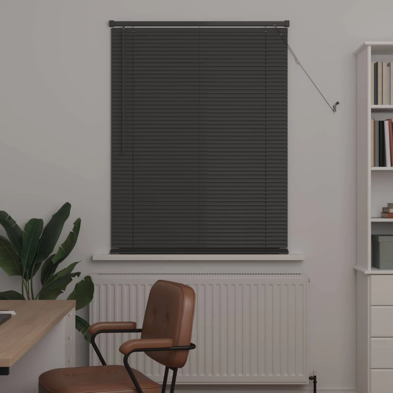 vidaXL Βενετσιάνικη Σκίαση Ασημί Γκρι 150 x 90 cm PVC