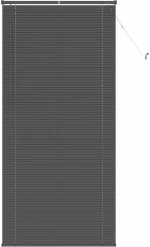 vidaXL Βενετσιάνικη Σκίαση Ασημί Γκρι 213 x 80 εκ PVC