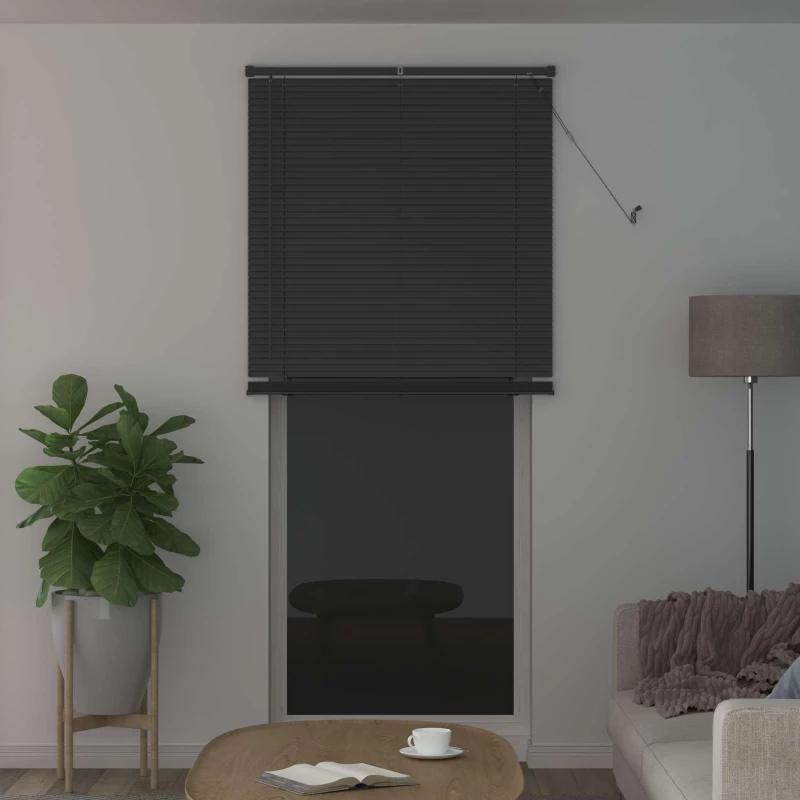 vidaXL Βενετσιάνικη Σκίαση Ασημί Γκρι 213 x 80 εκ PVC