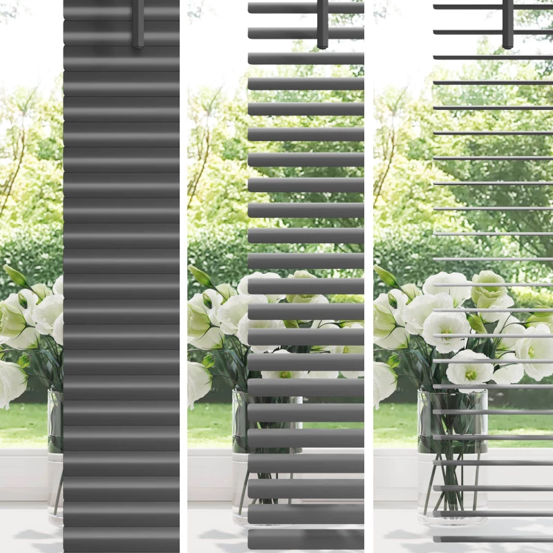 vidaXL Βενετσιάνικη Σκίαση Ασημί Γκρι 213 x 80 εκ PVC