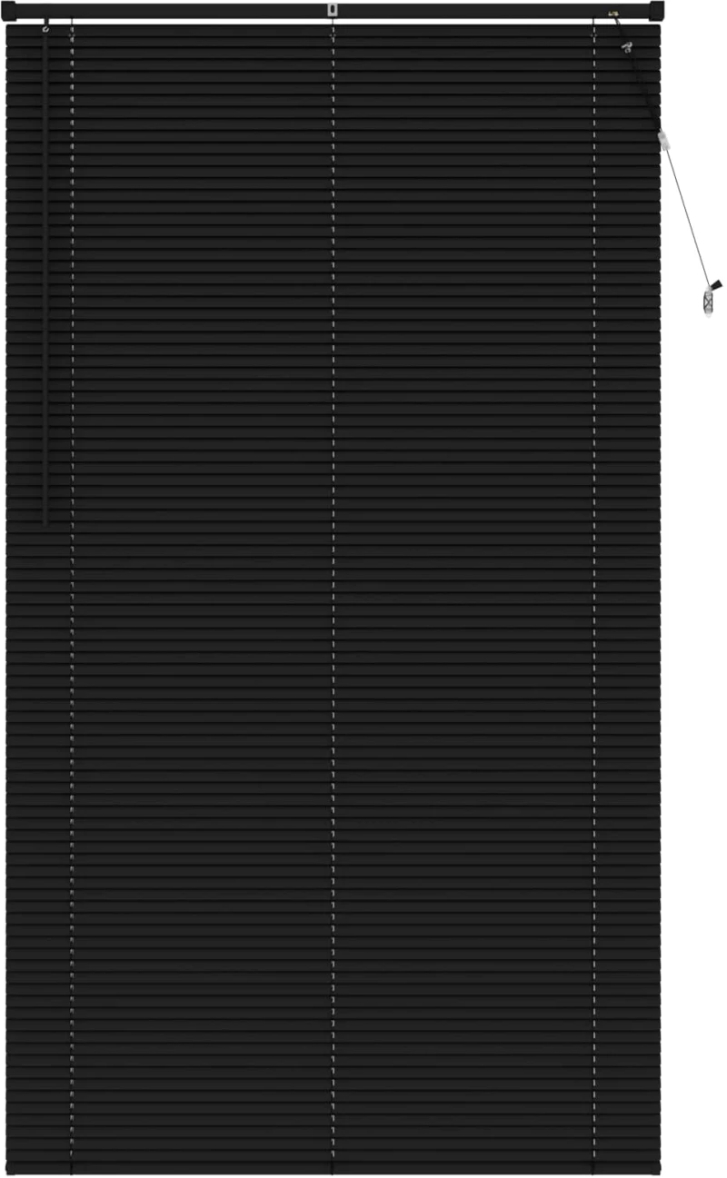 vidaXL Βενετσιάνικη Σκίαση Μαύρο 213 x 120 εκ PVC