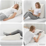 vidaXL Μαξιλάρι Ποδιών Λευκό 68 x 40 x 21,5 εκ PU Αφρός