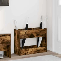 vidaXL Σχέδιο & βάση αποθήκευσης Καπνιστό Δρύς 65 x 24 x 50 εκ