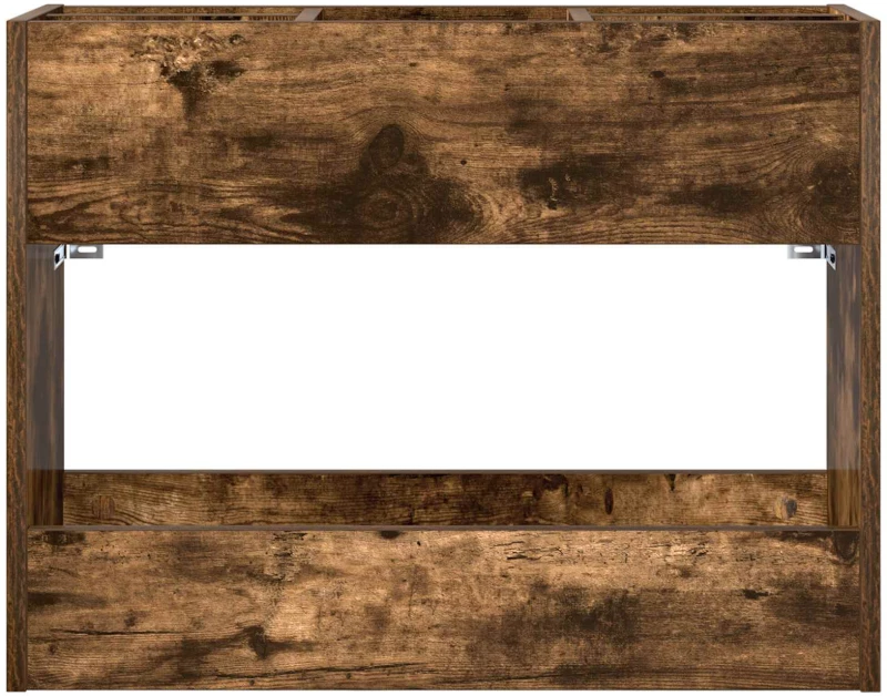 vidaXL Σχέδιο & βάση αποθήκευσης Καπνιστό Δρύς 65 x 24 x 50 εκ