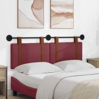 vidaXL Κρεμαστό Κεφαλάρι Επιτοίχιο Κόκκινο 130 x 55 x 5 εκ Αντίκα PU