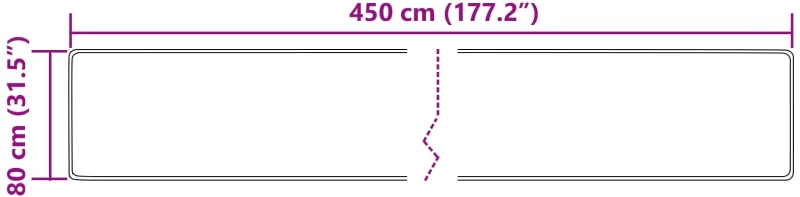 vidaXL Χαλί Runner MARSA Κρεμ 80 x 450 εκ. Πολυέστερ και PVC