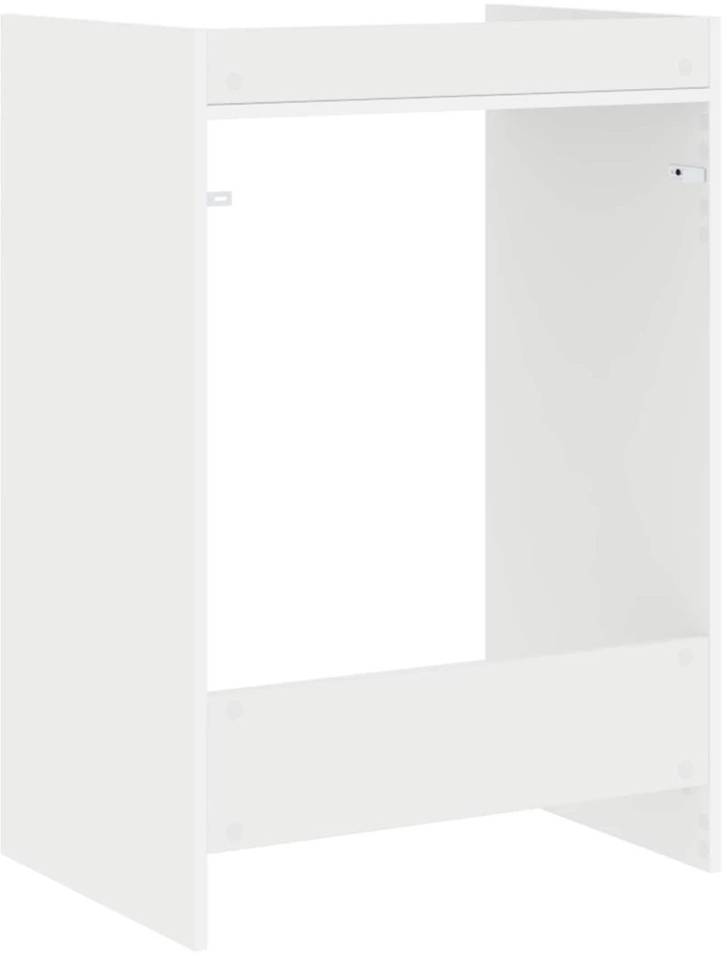 vidaXL Ντουλάπα Πλυντηρίου Λευκό 67,5 x 48 x 97 εκ Επεξεργασμένο ξύλο