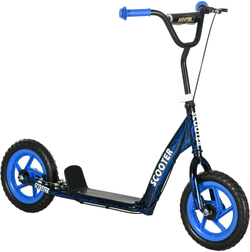 Παιδικό σκούτερ, ρυθμιζόμενο ύψος kick scooter για παιδιά, με φρένο, βάση, 2 ρόδες, ατσάλι, μπλε
