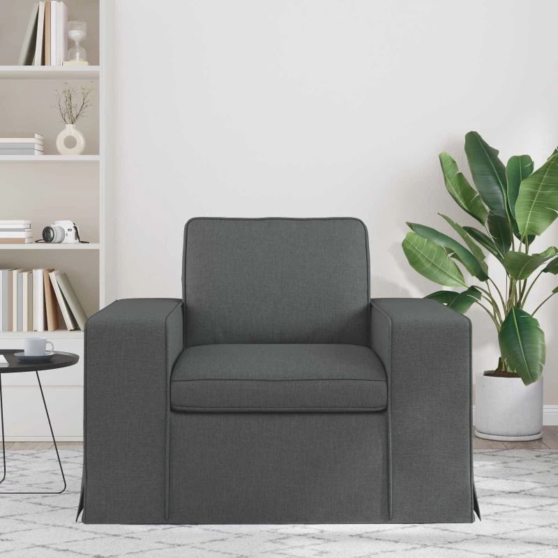 vidaXL Καναπές Σκούρο Γκρι 103 x 80 x 82 εκ ύφασμα