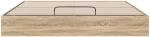 vidaXL Κρεβάτι Οθωμανικού Τύπου Δρύς Sonoma 203 x 180 x 25 εκ