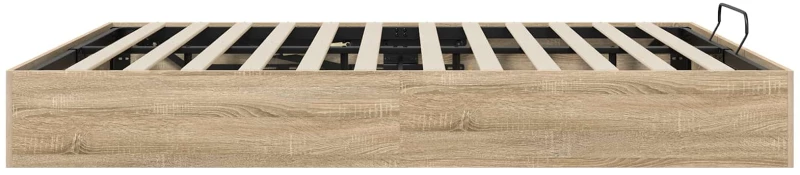 vidaXL Κρεβάτι Οθωμανικού Τύπου Δρύς Sonoma 203 x 180 x 25 εκ