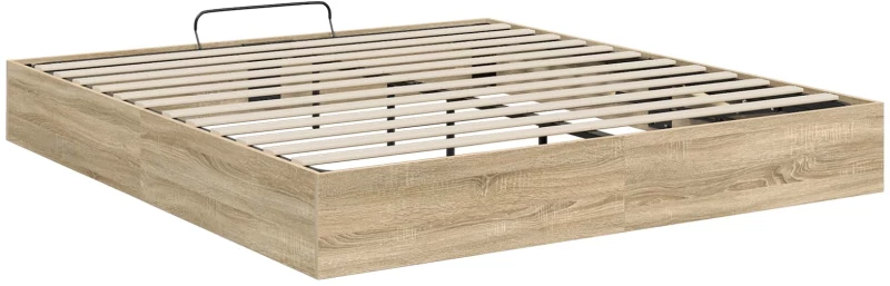 vidaXL Κρεβάτι Οθωμανικού Τύπου Δρύς Sonoma 203 x 180 x 25 εκ