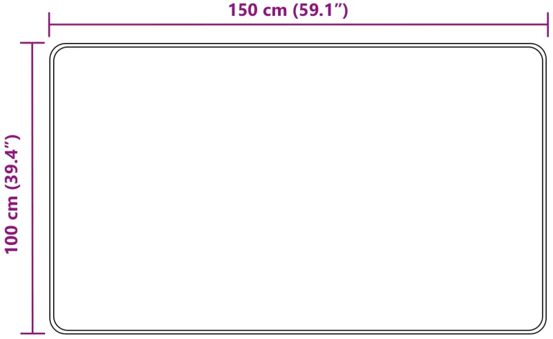 vidaXL Χαλί Runner MARSA Πολύχρωμο 100 x 150 cm Πολυέστερ και PVC