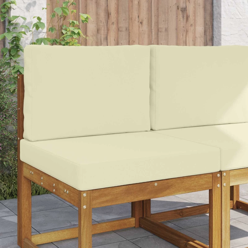 vidaXL Μαξιλάρι Καναπέ Εξωτερικού Χώρου 2 pcs Κρεμ Πολυεστέρας