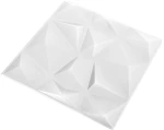 vidaXL Πάνελ τοίχου 12 pcs Διαμάντι Άσπρο 50 x 50 cm Φελιζόλ XPS