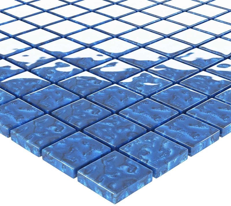 vidaXL Μωσαϊκό Πλακάκι 11 pcs Μπλε 50 x 50 cm Γυαλί