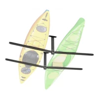 Βάση αποθήκευσης VEVOR Kayak για 2 καγιάκ, χωράει έως 113,4 κιλά, Ρυθμιζόμενη σχάρα οροφής βαρέως τύπου για βάση οροφής γκαράζ, κρεμάστρα αποθήκευσης γκαράζ για κανό, σκάλα, SUP, σανίδα του σερφ και σανίδα κωπηλασίας