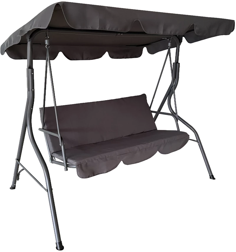 Κούνια ArteLibre LEMONA Γκρι Μέταλλο/Polyester 174x110x200cm