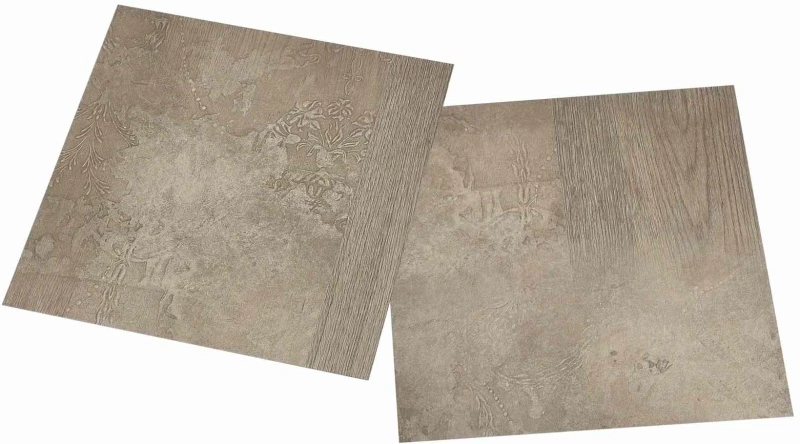vidaXL Πλάκες Δαπέδου 5,11 τ.μ. 55 pcs PVC Σκούρο Καφέ και Γκρι