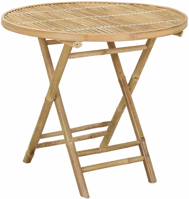 vidaXL Τραπέζι Κήπου Φυσικό 80 x 70 cm Μπαμπού