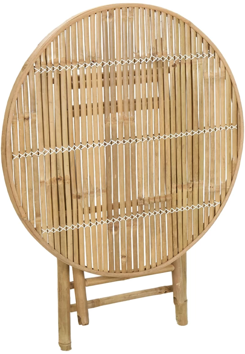 vidaXL Τραπέζι Κήπου Φυσικό 80 x 70 cm Μπαμπού