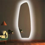Stewehome Καθρέφτης Τοίχου LED για Μπάνιο, Σαλόνι & Είσοδο λευκό 140x45 cm
