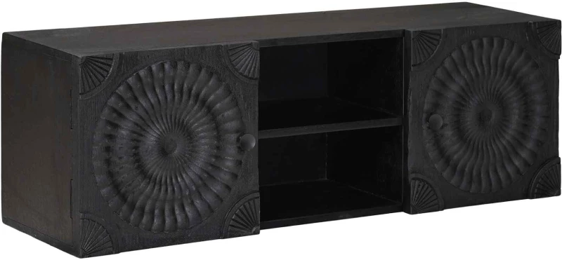 vidaXL Ντουλάπι TV με ράφι με αποθήκευση Μαύρο 105 x 30 x 35 εκ