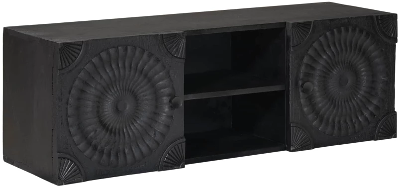 vidaXL Ντουλάπι TV με ράφι με αποθήκευση Μαύρο 105 x 30 x 35 εκ
