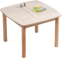 ΤΡΑΠΕΖΑΚΙ ΠΑΙΔΙΚΟ ΜΕ ΑΠΟΘ.ΧΩΡΟΥΣ RICKI HM18339.01 MDF & ΣΥΜΗΔΑ ΣΕ ΦΥΣΙΚΟ 65x65x47Υεκ
