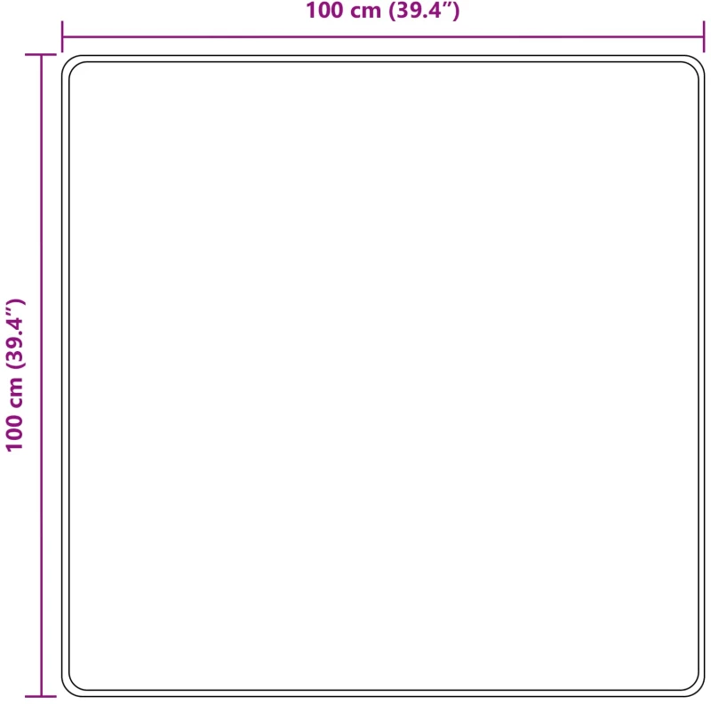 vidaXL Χαλί Runner MARSA Μαύρο 100 x 100 cm Πολυέστερ και PVC