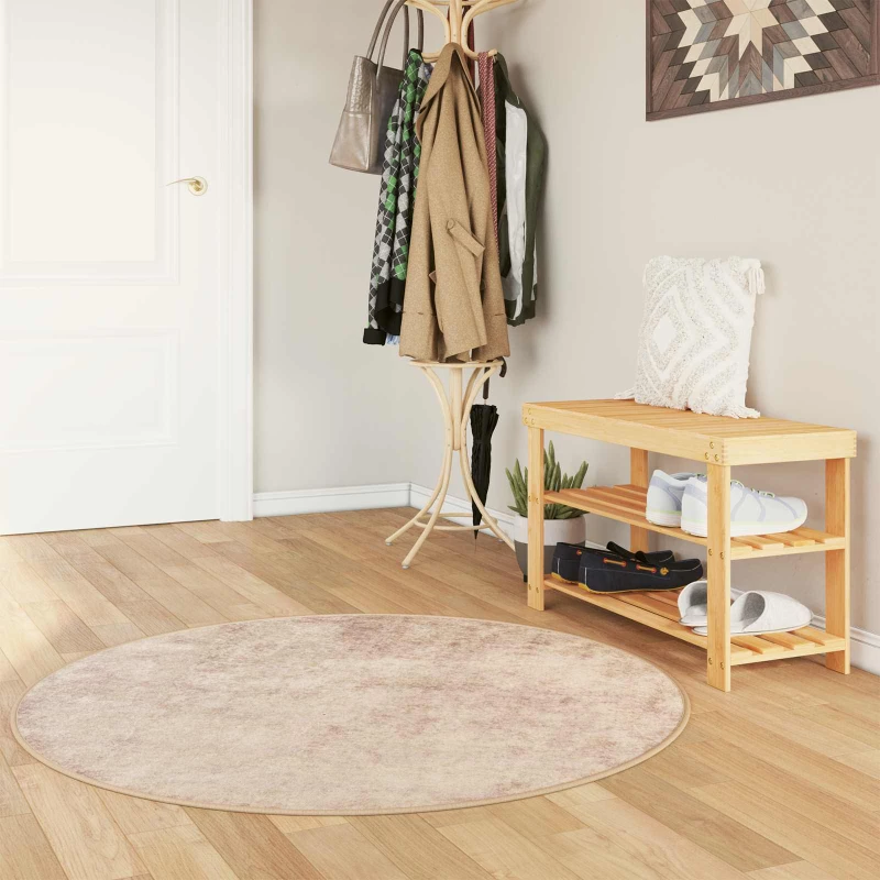 vidaXL Χαλί Runner MARSA Μπεζ 120 x 120 cm Πολυέστερ και PVC