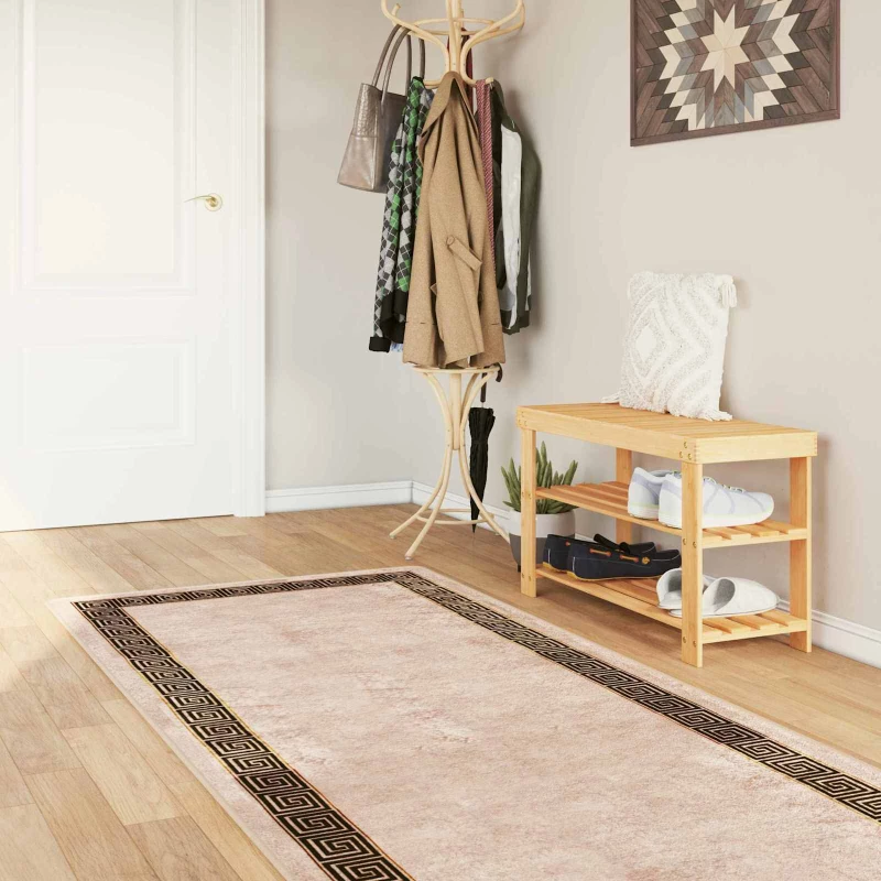 vidaXL Χαλί Runner MARSA Μαύρο 80 x 250 cm Πολυέστερ και PVC