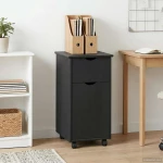 vidaXL Κινητό Ντουλάπι Γκρι 34 x 39 x 65,5 cm Στερεό ξύλο πεύκου