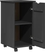 vidaXL Κινητό Ντουλάπι Γκρι 34 x 39 x 65,5 cm Στερεό ξύλο πεύκου