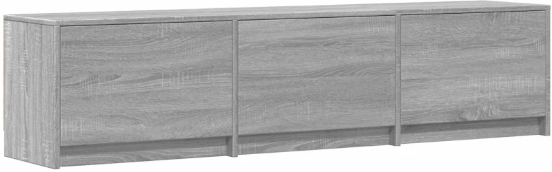 vidaXL Τηλεοπτική βιβλιοθήκη με LED Γκρι Σονομά 165 x 34 x 40 εκ.