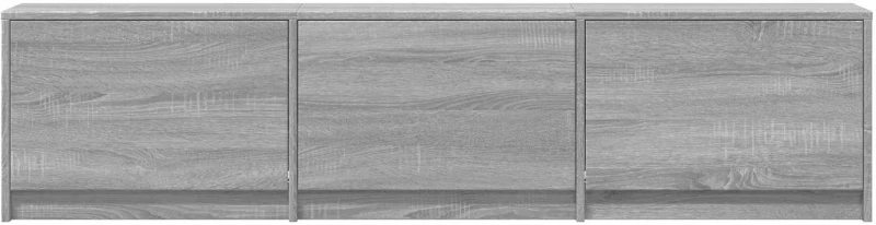 vidaXL Τηλεοπτική βιβλιοθήκη με LED Γκρι Σονομά 165 x 34 x 40 εκ.